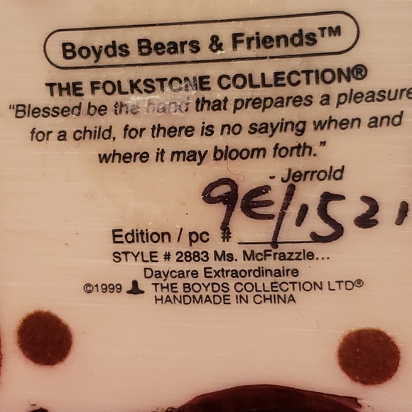 Vtg 99 Boyd's Bears Ms Frazzled Daycare/Teachers - Picture 2 of 11